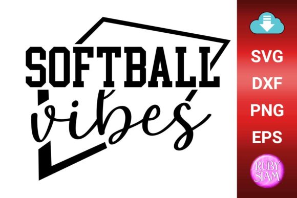 Softball Vibes Svg: Graphics for Crafts & Blogs