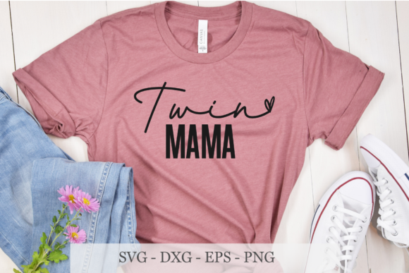Twin Mama Svg Graphics for Crafts